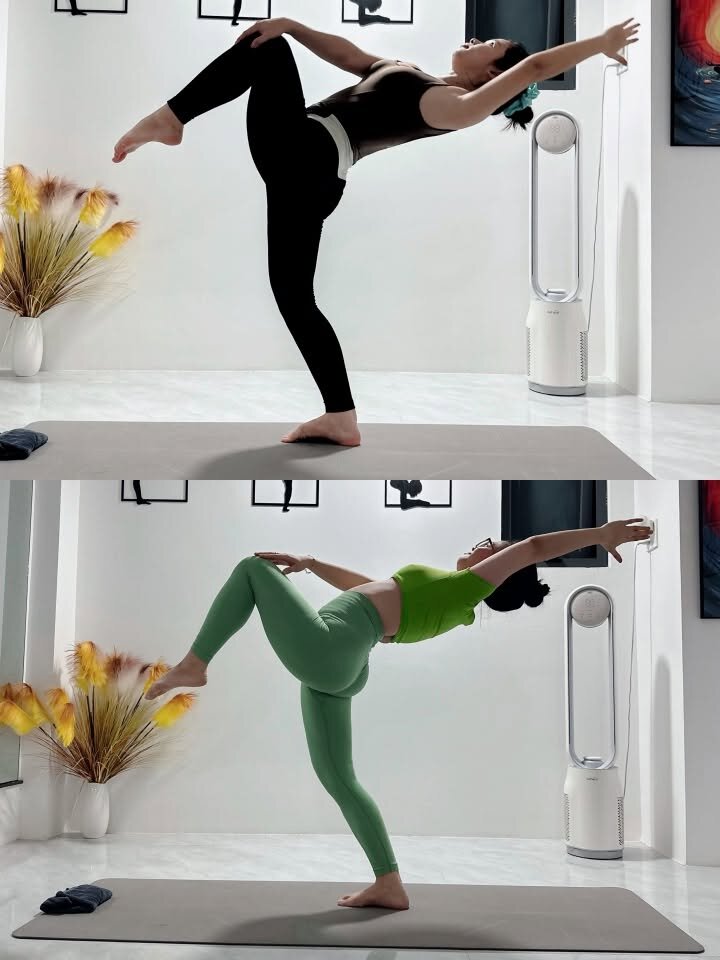 Tư thế vũ công nâng cao do huấn luyện viên yoga Phương Ruby thực hiện