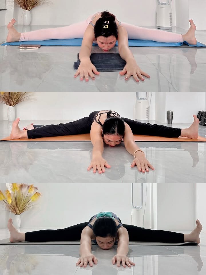 Tư thế xoạc ngang gập người trong chương trình đào tạo huấn luyện viên yoga Cần Thơ
