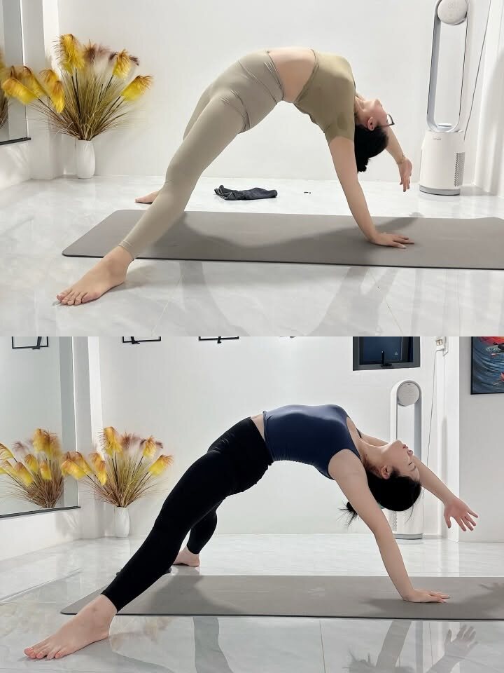 Tư thế uốn lưng tại phòng tập Yoga Phương Ruby Cần Thơ